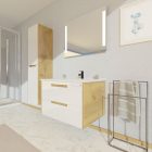 TMP GOLDY 75 fali fürdőszobabútor porcelán mosdóval - 75 cm