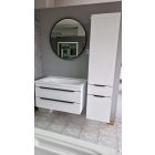 TMP IRON fürdőszobai tükör 70 cm - FEKETE keret - kerek