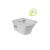 CeraStyle Ibiza fehér perem nélküli mély öblítésű szögletes fali WC, tető nélkül, integrált bidé funkcióval