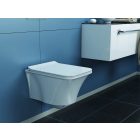 CeraStyle IBIZA fehér perem nélküli mély öblítésű szögletes fali WC, tető nélkül