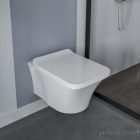 CeraStyle IBIZA fehér perem nélküli mély öblítésű szögletes fali WC, tető nélkül