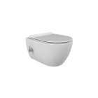 CeraStyle City fehér perem nélküli mély öblítésű fali WC, tetővel, integrált bidé funkcióval