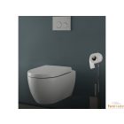 CeraStyle CITY fehér perem nélküli mély öblítésű íves fali WC, tetővel