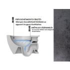 CeraStyle CITY fehér perem nélküli mély öblítésű íves fali WC, tetővel