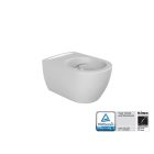 CeraStyle CITY fehér perem nélküli mély öblítésű íves fali WC, tető nélkül