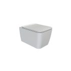 Cerastyle Hera fehér perem nélküli mély öblítésű szögletes fali wc, tetővel