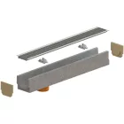 BASE vízelvezető folyóka készlet – fibrobeton, LN100, Hext.125 mm, OZ rács, függőleges, A15+