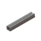 BASE vízelvezető folyóka készlet – fibrobeton, LN100, Hext.125 mm, OZ rács, A15