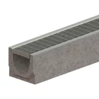 BASE vízelvezető folyóka készlet – fibrobeton, LN100, Hext.125 mm, OZ csúszásgátló, A15