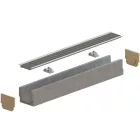 BASE vízelvezető folyóka készlet – fibrobeton, LN100, Hext.125 mm, OZ csúszásgátló, A15