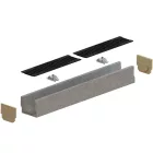 BASE vízelvezető folyóka készlet – fibrobeton, LN100, Hext.125 mm, Öntöttvas rács, C250, 1000 mm