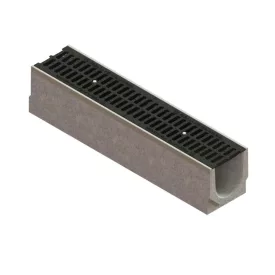   BASE vízelvezető folyóka készlet – fibrobeton, LN150, Hext.225 mm, öntöttvas, vízszintes, C250