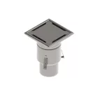 INOX szifon rozsdamentes 200x200 réses fedlappal függőleges kimenet DN110 R50 200x200x278 (0521.10.11.2)