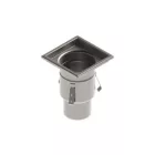INOX szifon rozsdamentes 200x200 réses fedlappal függőleges kimenet DN110 R50 200x200x278 (0521.10.11.2)
