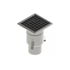 INOX szifon rozsdamentes 200x200 csúszásgátló rács függőleges kimenet DN110 L15 200x200x278 (0521.10.11.3AS)