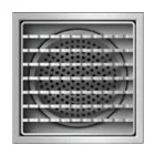 INOX szifon rozsdamentes 200x200 csúszásgátló rács függőleges kimenet DN110 L15 200x200x278 (0521.10.11.3AS)