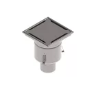 INOX szifon rozsdamentes 250x250 réses fedlappal függőleges kimenet DN110 R50 250x250x314 (0522.10.11.2)