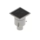 INOX szifon rozsdamentes 250x250 csúszásgátló rács függőleges kimenet DN110 L15 250x250x314 (0522.10.11.3AS)