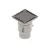 INOX szifon rozsdamentes 250x250 réses fedlappal függőleges kimenet DN150 R50 250x250x314 (0522.15.11.2)