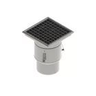 INOX szifon rozsdamentes 250x250 csúszásgátló rács függőleges kimenet DN150 L15 250x250x314 (0522.15.11.3AS)