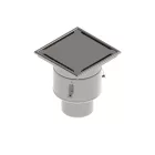 INOX szifon rozsdamentes 300x300 réses fedlappal függőleges kimenet DN150 R50 300x300x344 (0523.15.11.2)