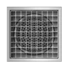 INOX szifon rozsdamentes 300x300 csúszásgátló rács függőleges kimenet DN150 L15 300x300x344 (0523.15.11.3AS)