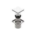 INOX szifon rozsdamentes 150x150 rács perforált függőleges kimenet DN110 L15 151x151x130 (0525.10.11.3.1-EU)