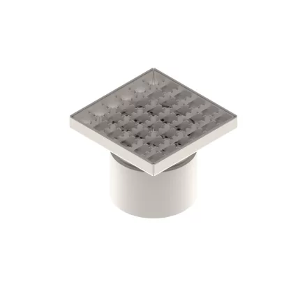 INOX szifon rozsdamentes 150x150 csúszásgátló rács függőleges kimenet DN110 L15 151x151x130 (0525.10.11.3.3-1-EU)
