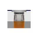 STAINLESS inox padlóösszefolyó – 150×150 mm, réses fedlap, függőleges kimenet DN110