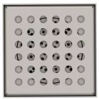 INOX szifon rozsdamentes 150x150 rács perforált oldalsó kimenet DN110 L15 151x151x195 (0525.10.21.3.1-EU)
