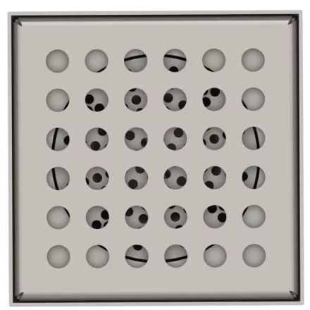 INOX szifon rozsdamentes 150x150 rács perforált oldalsó kimenet DN110 L15 151x151x195 (0525.10.21.3.1-EU)