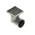INOX szifon rozsdamentes 150x150 csúszásgátló rács oldalsó kimenet DN110 L15 151x151x195 (0525.10.21.3.3-1-EU)