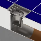 INOX szifon rozsdamentes 150x150 csúszásgátló rács oldalsó kimenet DN110 L15 151x151x195 (0525.10.21.3.3-1-EU)