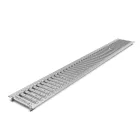 BASE vízelvezető folyóka készlet – polimerbeton, LN100, Hext.100 mm, Horganyzott acél rács, A15, 1000 mm