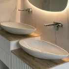 CeraStyle - Top Counter pultra ültethető porcelán mosdó - OLIVE - 75 x 38 cm