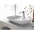 CeraStyle - Top Counter pultra ültethető porcelán mosdó - NOVA - 70 x 43 cm