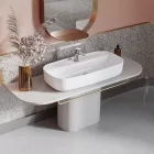 CeraStyle - Top Counter pultra ültethető porcelán mosdó - AQUA - 80 x 40 cm
