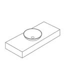 CeraStyle - Top Counter pultra ültethető porcelán mosdó - AQUA - 80 x 40 cm