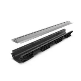   BASE vízelvezető folyóka készlet – PP, LN100, Hext.105 mm, OZ réses T H25, C250