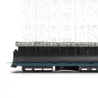 BASE vízelvezető folyóka készlet – PP, LN100, Hext.135 mm, INOX rács szürke, A15