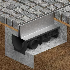   PP BASE LN100 folyókakészlet Htot.220 rács OZ réses típus T H100mm A15-C250 1000x156x220 (080201T100)