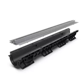   PP BASE LN100 folyókakészlet Htot.145 rács OZ réses típus T H25mm A15-C250 1000x156x145 (080201T25)