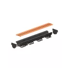 BASE vízelvezető folyóka készlet – PP, LN100, Hext.120 mm, rézhatású CUPRU rács, A15, 1000 mm