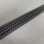 BASE vízelvezető folyóka készlet – PP, LN100, Hext.120 mm, Polipropilén rács, A15, 1000 mm