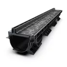BASE vízelvezető folyóka készlet – PP, LN100, Hext.145 mm, PP réses L H25, A15