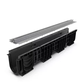   PP BASE LN100 folyókakészlet Htot.225 rács OZ réses típus T H25mm A15-C250 1000x160x225 (080401T25)