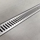 BASE vízelvezető folyóka készlet – PP, LN100, Hext.60 mm, INOX rács, A15