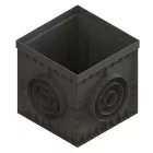 PP BASE aknakészlet négyzetes fekete rács levélfogó PP A15 300x300 (083703385)