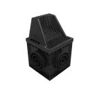 PP BASE aknakészlet négyzetes fekete rács levélfogó PP A15 300x300 (083703385)