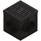 BASE csapadékvíz aknakészlet – 300×300 mm, H300, öntöttvas rács, B125